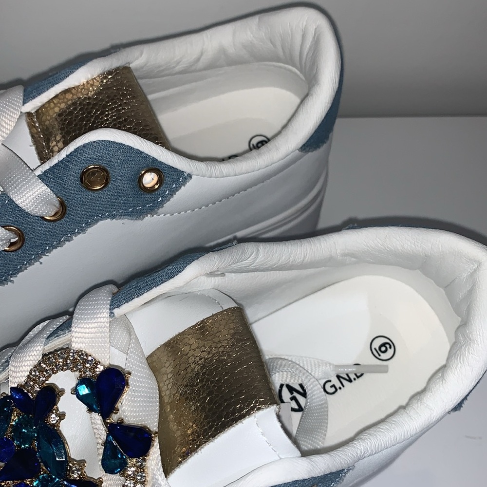 DENIM GEM STONE SNEAKERS - Picture 7 of 8